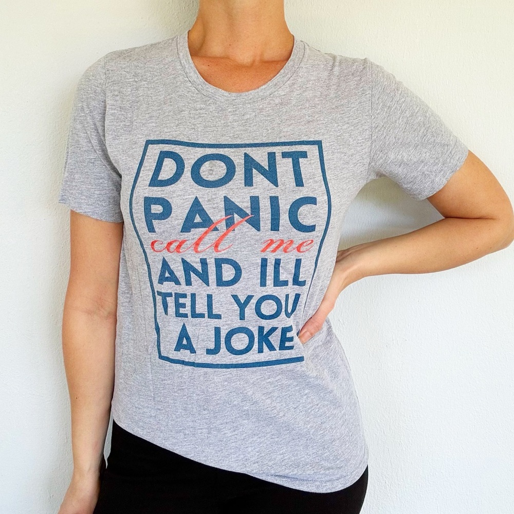 Bo Burnham Inside Don’t Panic Gray Cotton Graphic Print Tee Size Xs